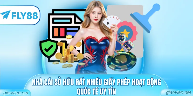 Nhà cái sở hữu rất nhiều giấy phép hoạt động quốc tế uy tín